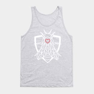 Geometric Open Heart Bee Protector Superhero Tank Top